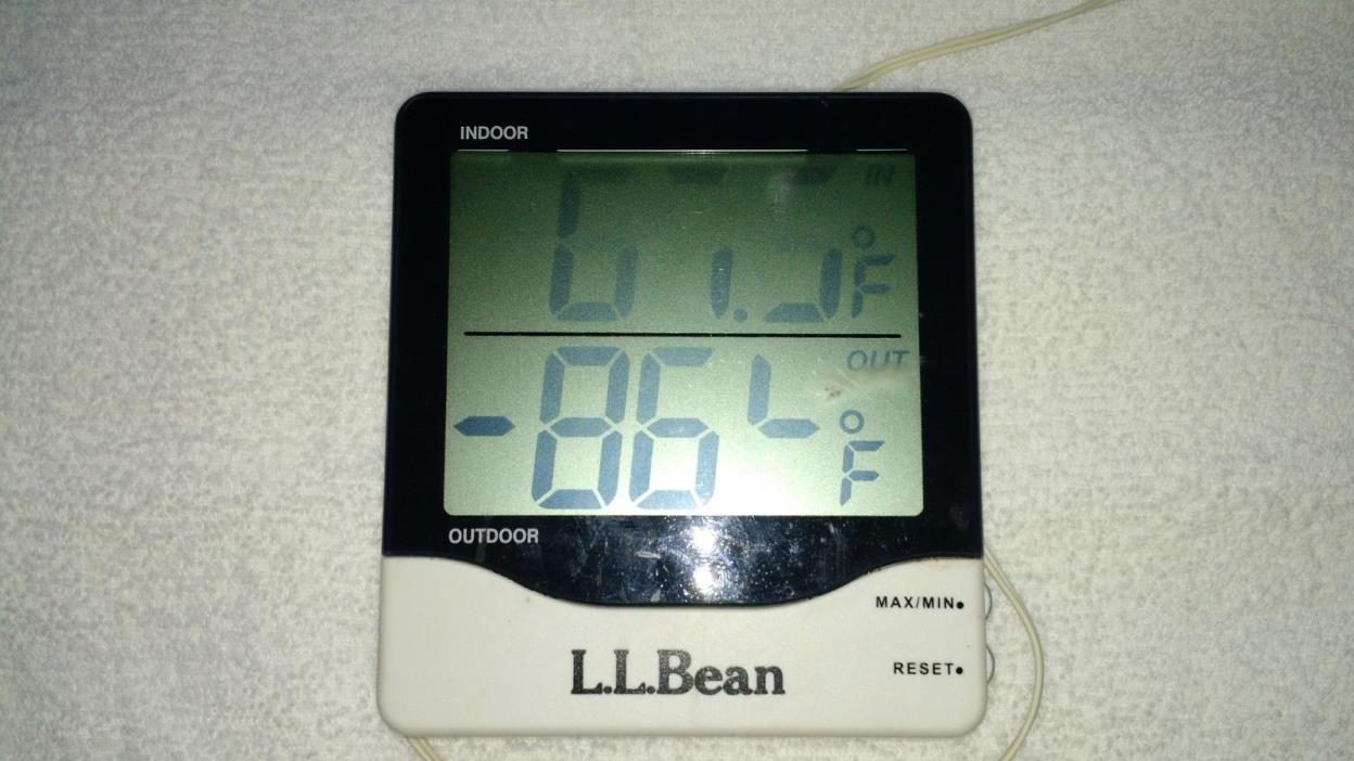 L. L. Bean Indoor Outdoor LCD Thermometer Working Display PARTS ONLY Free Ship