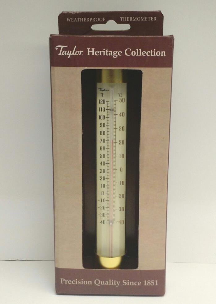 Taylor Heritage Collection Weatherproof Outdoor Thermometer New in Box 483BS