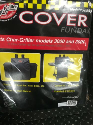 Char-Griller Vinyl Grillin Pro Gas Grill Cover Model 3055