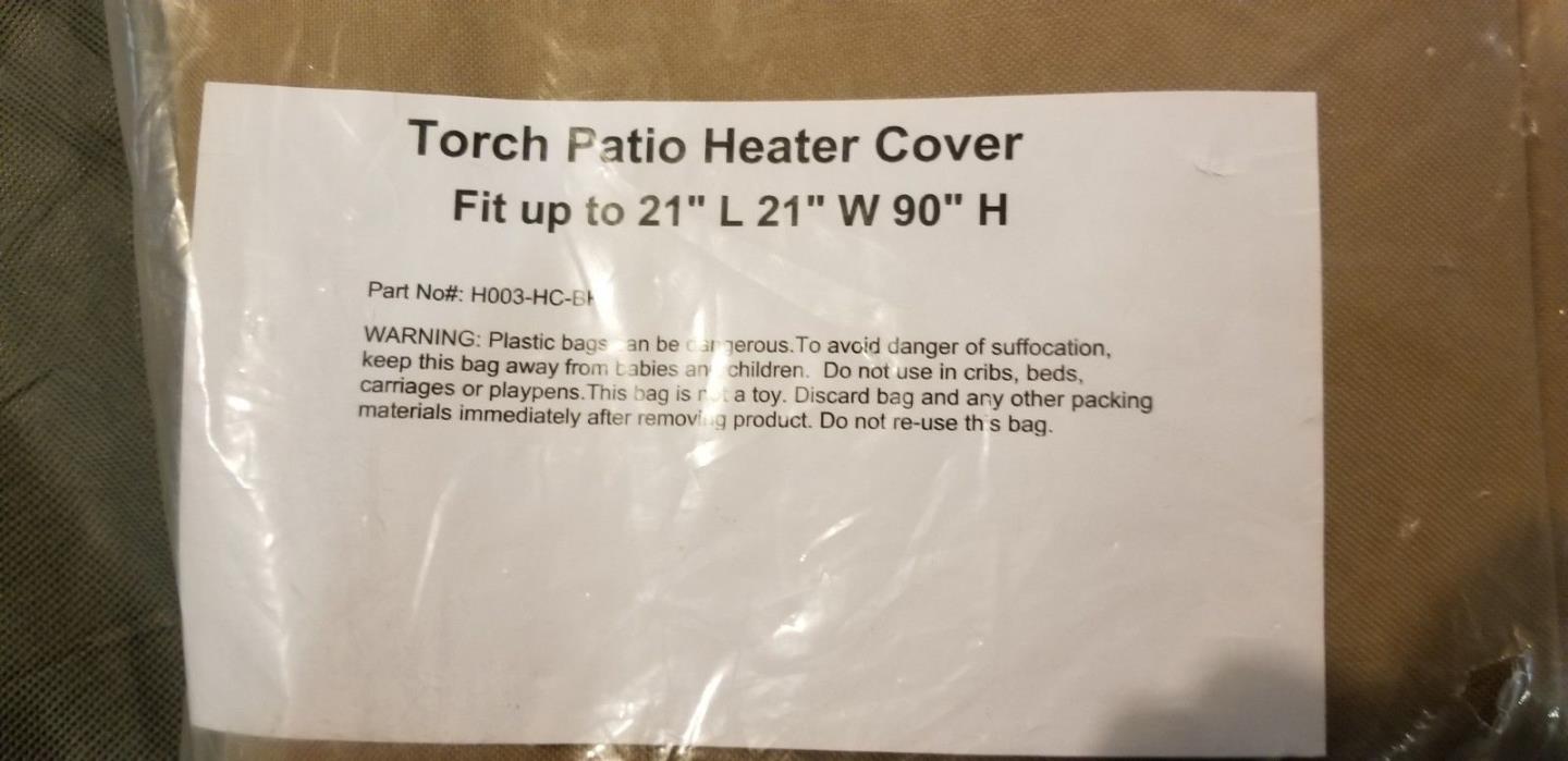 Stanbroil Full Cover for Pyramid Torch Patio Heater, Black/Camel, 21x21x90 Inch