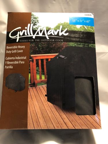 Grillmark Black Grill Cover 56 in. W x 21 in. D x 40 in. H For Broil-Mate grills