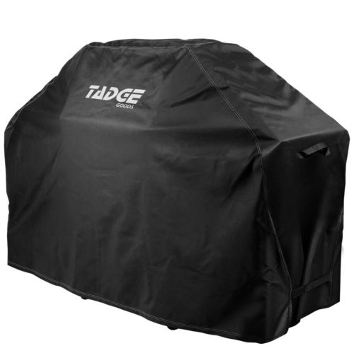 Tadge Goods BBQ Grill Cover w/ Handles 58” Black Waterproof Weather Resistant