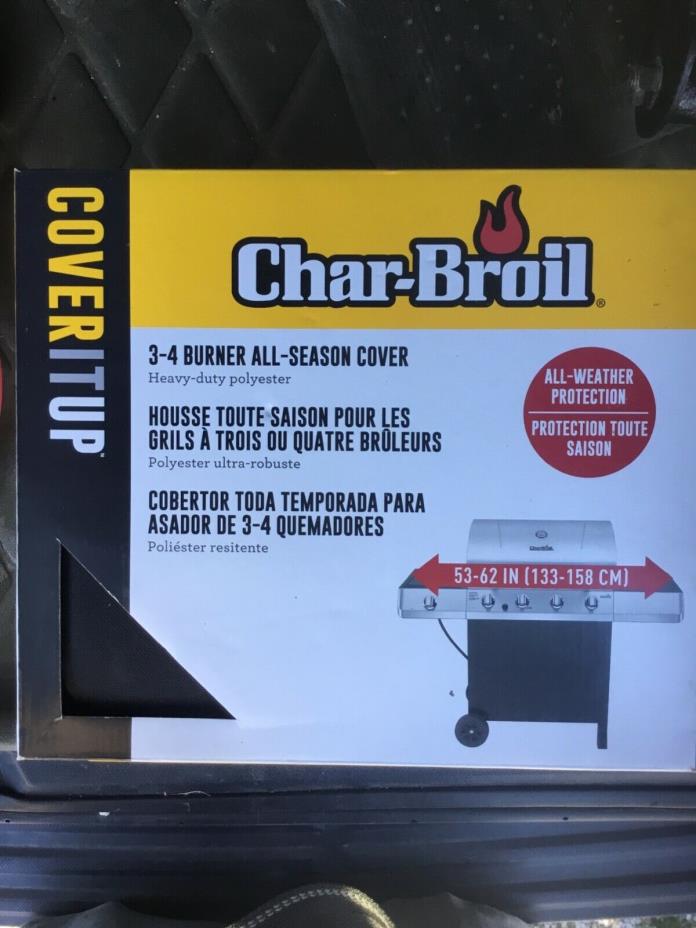 Char-Broil 3-4 Burner All-season Grill Cover - Black New In Box.