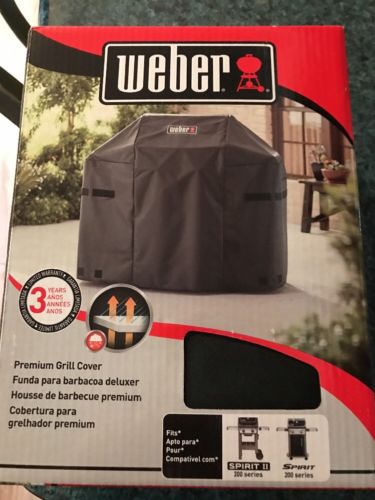 Weber Gas Grill Cover 2 Burner Spirit II 200 Series Water UV Resistant Material