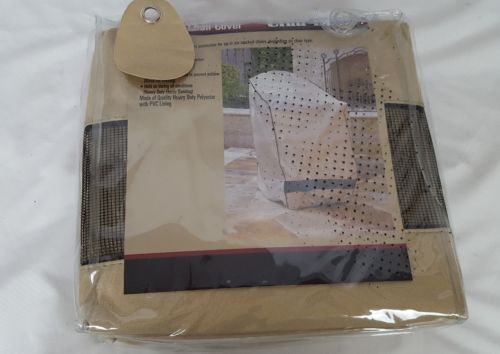 Char-broil premium quality stacking chair cover tan beige 30 x 27 x 48