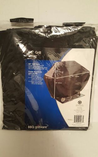 68 inch Black Grill Vinyl  Pvc Cover Heavy Duty BBQ Protects Weather NEW