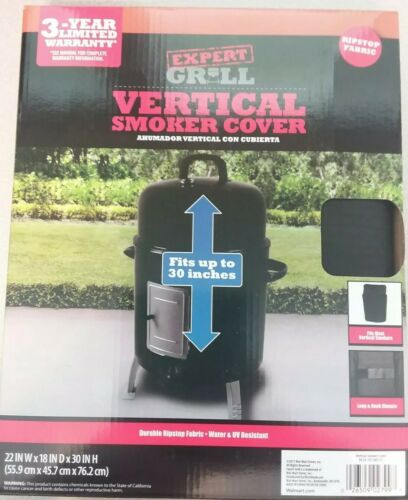 22 inch Upright Smoker or Kettle Grill Cover 22Wx18x30T Expert Grill Brand New!!
