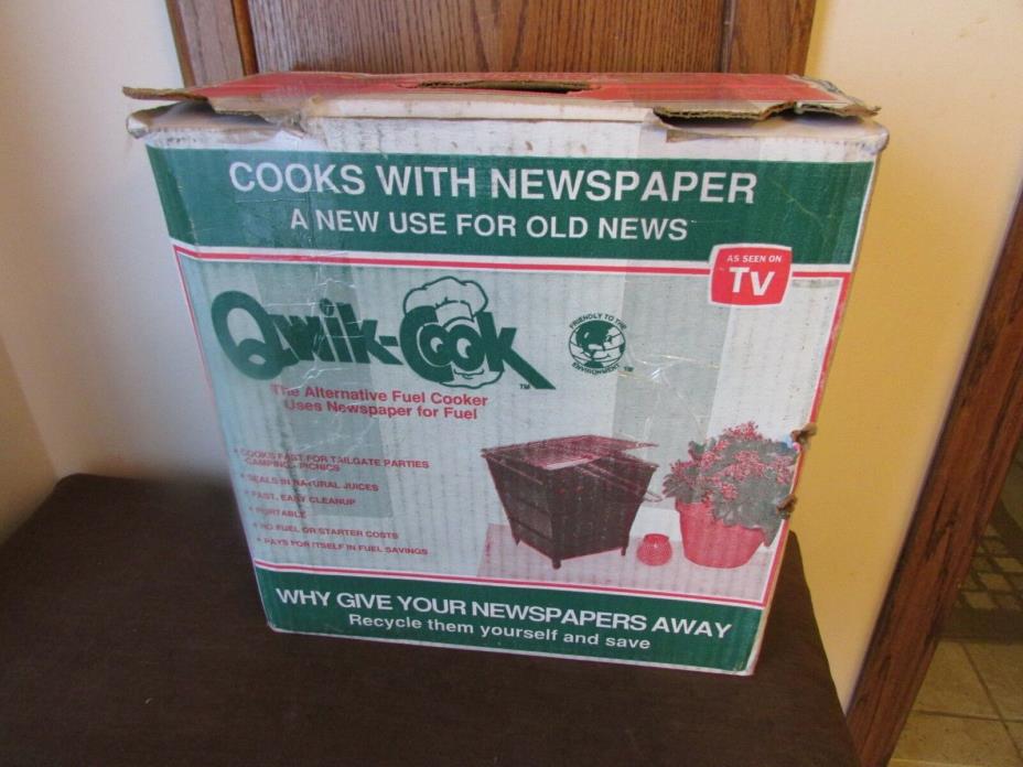 New Early 90's Qwik-Cook Portable Grill. Cooks With Newspapers.