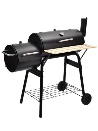 BBQ Charcoal Grill Backyard Barbecue Cooking Outdoor Patio Meat Smoker w/ Wheels