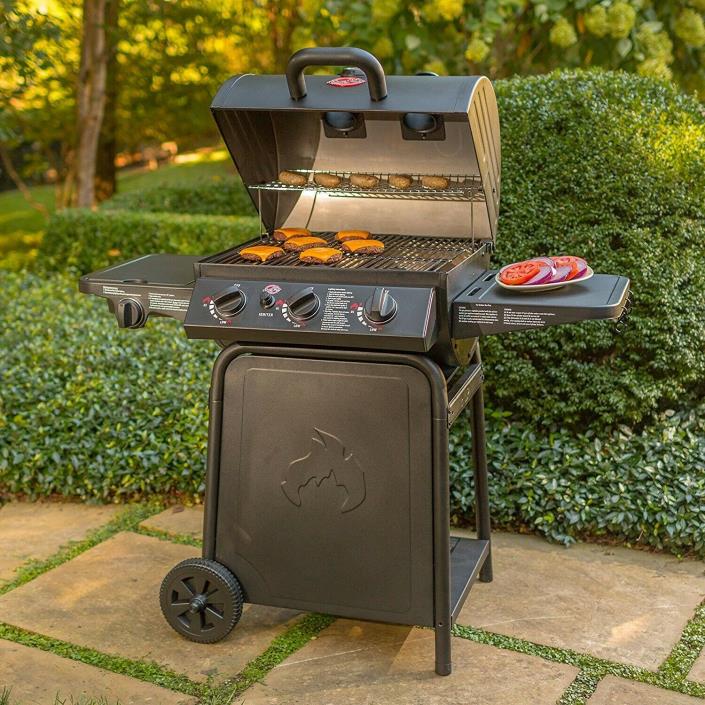 Char-Griller Grillin'' Pro Easy Start Gas Grill Deck Patio Heavy Steel Durable