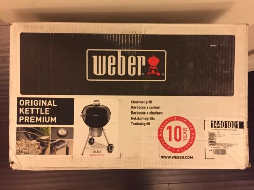 Weber 22 in. Original Kettle Premium Charcoal Grill in Black