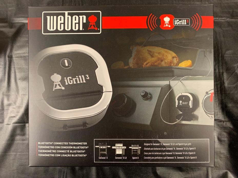 Weber iGrill 3 Bluetooth Grilling Thermometer Gas Grill Genesis With Meat Probe