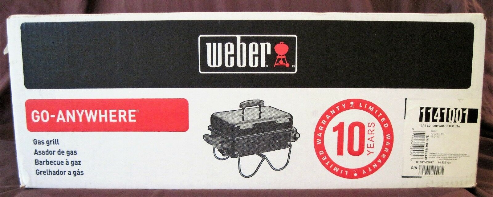 Weber Go Anywhere Gas Grill 1141001
