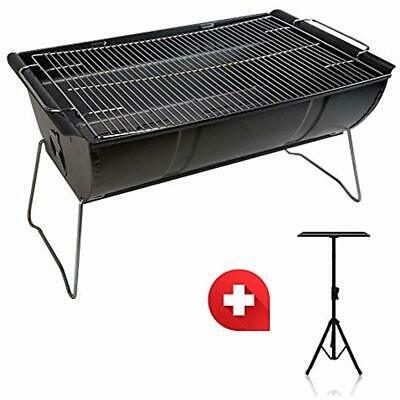 Portable Charcoal Grills Foldable Tabletop For Outdoor BBQ, Cooking, Camping, 