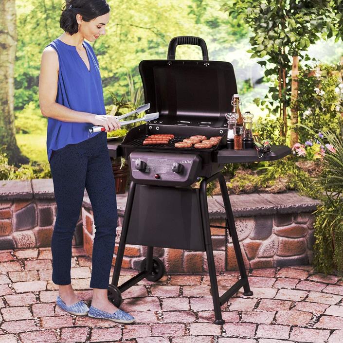 Outdoor Grill BBQ Searer Griller Gas Propane Black Roaster Griddle Barbeque Meat