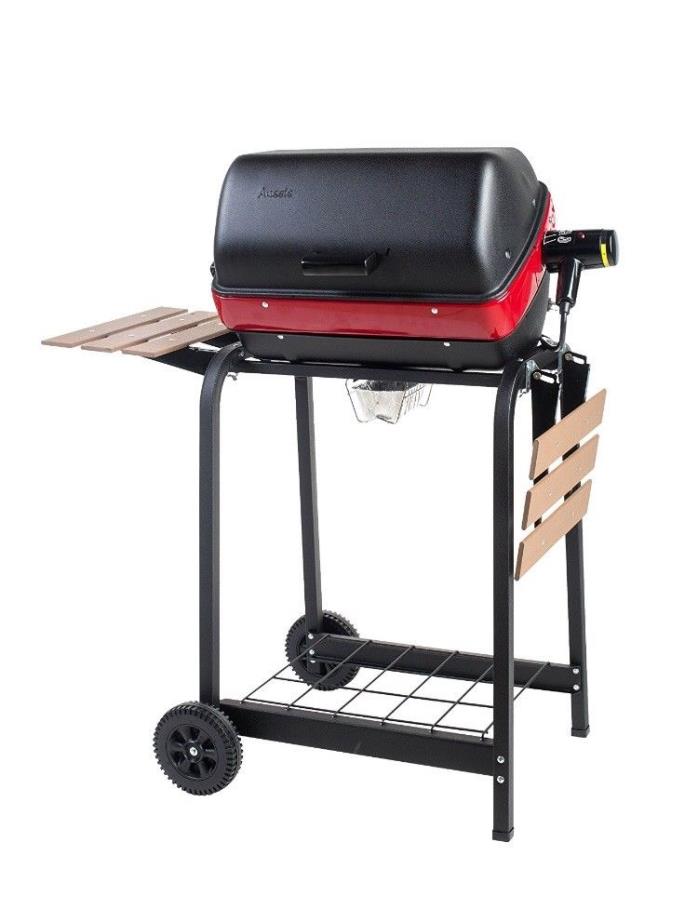 Easy Street Electric Cart Grill two folding composite-wood side tables 200 sq in