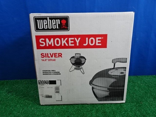 Weber 10020 Smokey Joe Silver Charcoal BBQ Grill  new