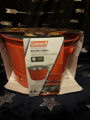 Coleman Red Bucket/Portable Party Grill/ Charcoal Backyard/Outdoor Cooker/BBQ
