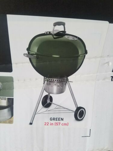 22 In. Limited Edition Original Kettle Premium Charcoal Grill Green Steel New