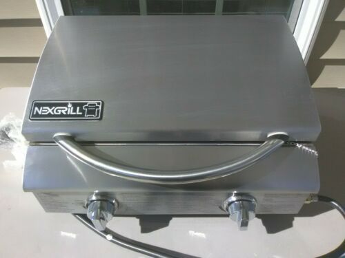 Nexgrill 2 Burner Portable Propane Gas Table Top Grill Stainless Steel Compact