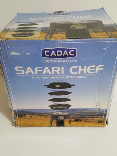 NEW Cadac 5025 1-Burner Safari Chef Propane Gas Tailgating Grill ( 56148-2  JR )