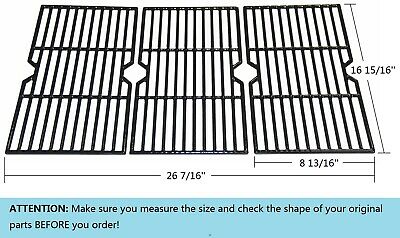 hyG117C Cast Iron Grill Grates Replacement for Charbroil 463344015 Gas Grill
