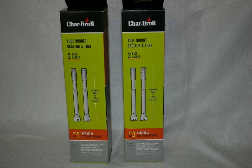2 set Char-Broil Tube Burner 2x2 tubes=4total 14-17.5inch universal fit most new