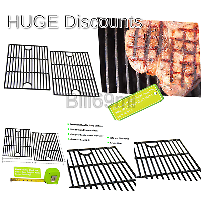 Hongso 17 inch Porcelain Coated Cast Iron Cooking Grids Grates Replacement fo...