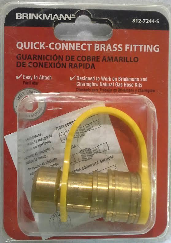 Brinkmann Grill Quick-Connect Brass Fitting 812-7244-S