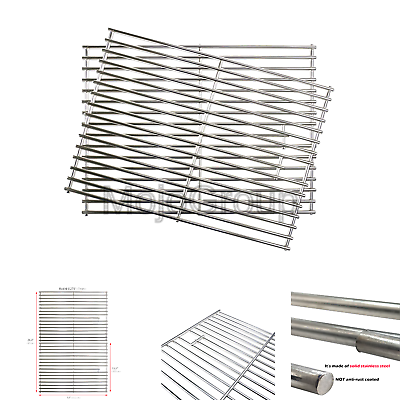 Uniflasy Stainless Steel Grill Cooking Grid Grates Replacement Parts for Home...
