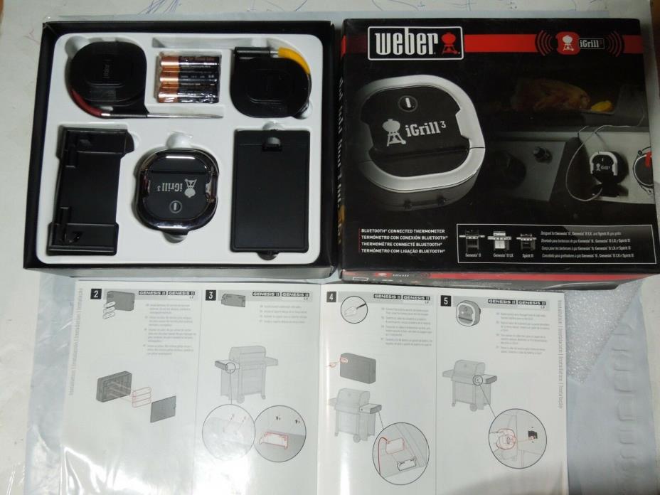 Weber iGrill3 Bluetooth Grilling Thermometer Gas Grill Genesis With 2 Meat Probe