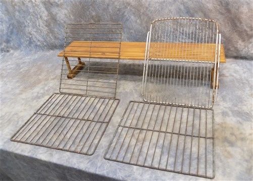 4 Metal Grates Replacement Gas Grill Charbroil Fire Retro Refrigerator Vintage