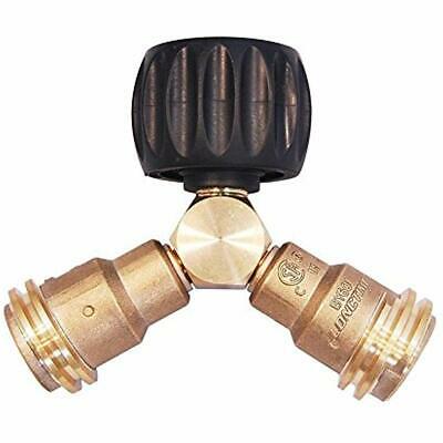 Propane Grill Connectors & Hoses Y-Splitter Tee Adapter-100% Solid Brass-Work
