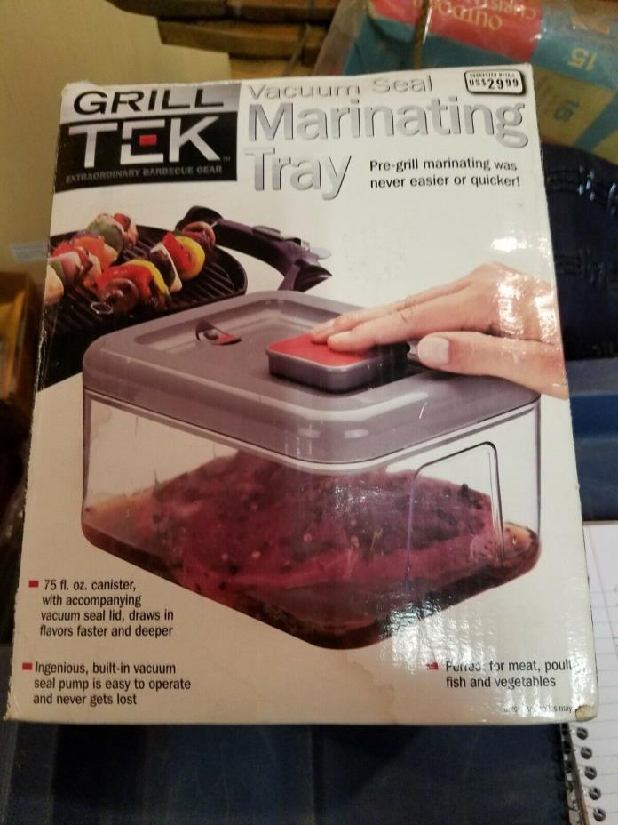Grill Tek Vacuum Seal Marinating Tray MIB