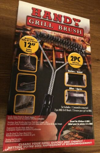 Handy Grill Brush Set - 2pcs - As Seen on TV - Easily cleans hard-to-reach space
