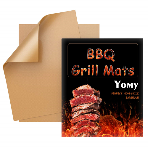 Copper Grill Mat - Yomy Best Heavy Duty 500 Degree Non-Stick BBQ Mat for Gas of