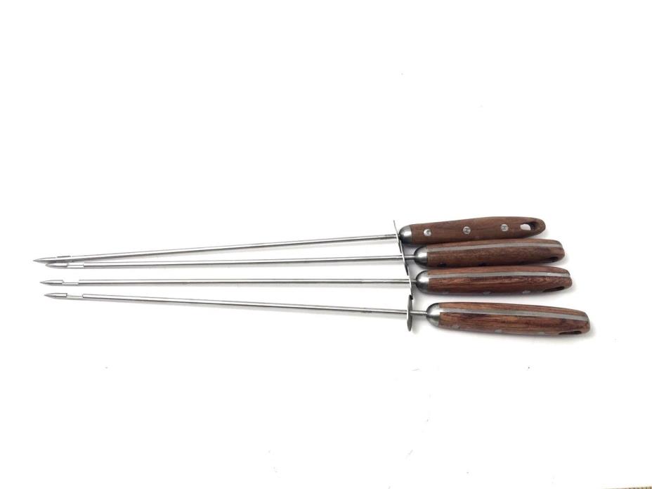 Chicago Cutlery Kebab Skewers Set of 4 Barbecue Grill Stick Wood Handle