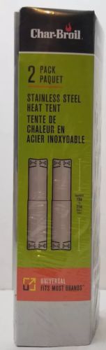 Genuine! CHAR-BROIL Universal Stainless STEEL GRILL HEAT TENT 2-Pack Fix It Up