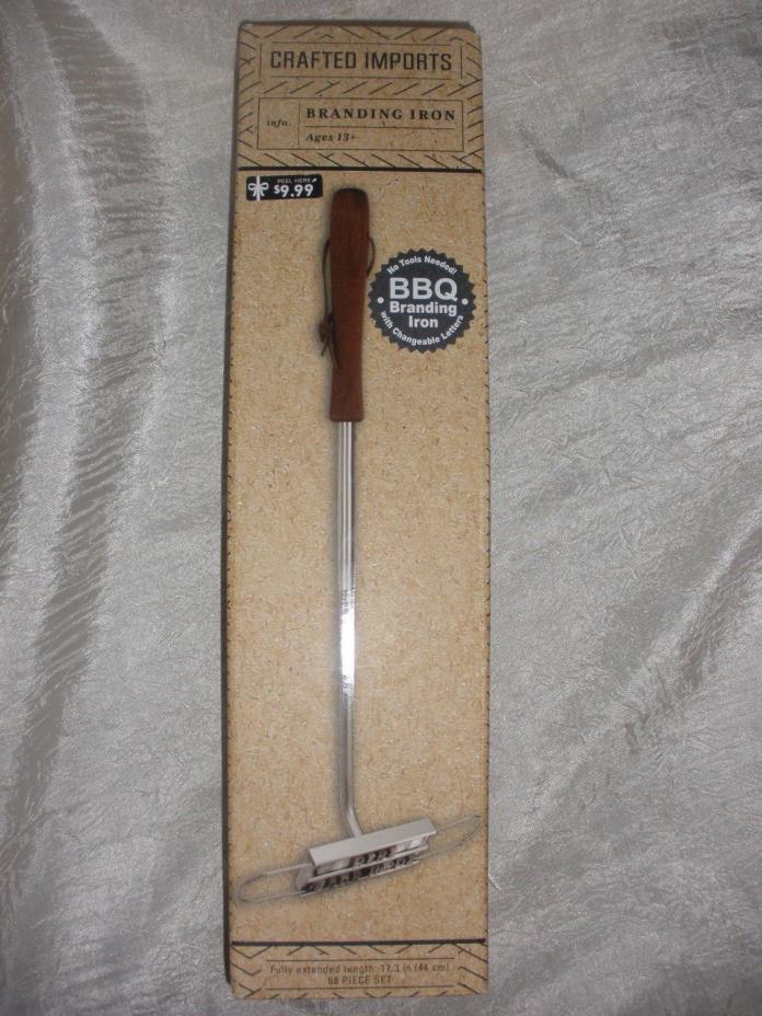 Crafted Imports BBQ Branding Iron with removable letters,Silver ,Sealed