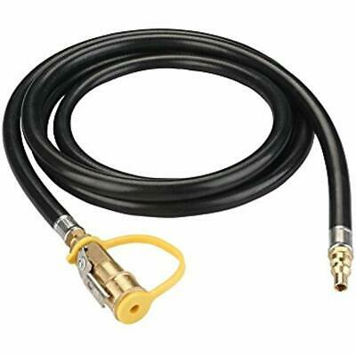 10Ft Propane Quick Connect Hose- 1/4 Female Socket With Safety Shutoff Valve &