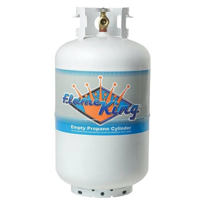 30 lb. Empty Propane Gas Cylinder Overfill Protection Device Valve Tank Durable