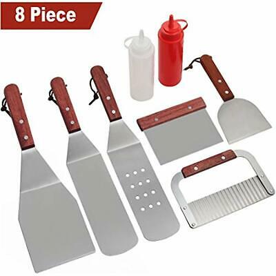 Barbecue Tool Sets 8Pc BBQ Griddle Accessories Kit - Heavy Duty Stainless Steel