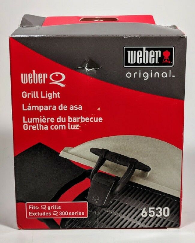 Grill Out Handle Light Weber 6530 Q Series Bright LED Light Attach Grill Handle.