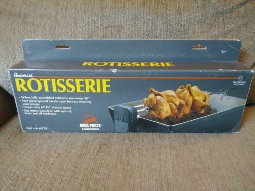 Universal BBQ Grill Rotisserie Battery Powered Motor Spit Kit 36