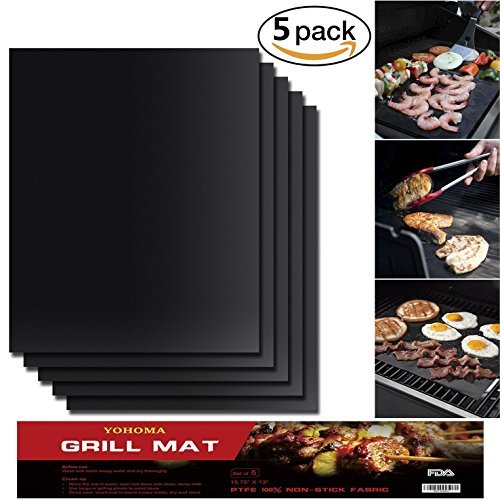 Grill Mat BBQ Grill & Baking Mats 100% Non-stick - Reusable, Easy to Clean - Set