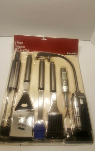 Char-broil Brand Digital Meat Thermometer 6 pc tool set new