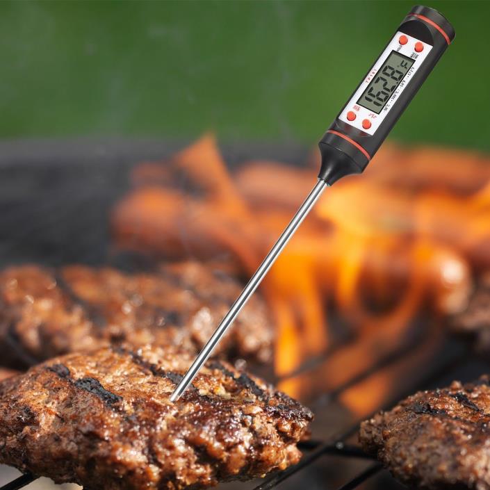 2X Digital LCD Thermometer Instant Read Probe Meat BBQ Grill Kitchen Cooking New