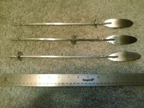 Set of 3 Hoffritz High quality Stainless Steel 15 inch Kabob Skewers