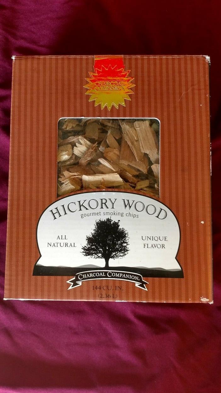 Charcoal Companion HICKORY WOOD Gourmet Smoking Chips All Natural 144 CU. In.