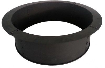 Pleasant Hearth 34 Durable Round Solid Steel Fire Ring 360 Fire View Wood Fuel
